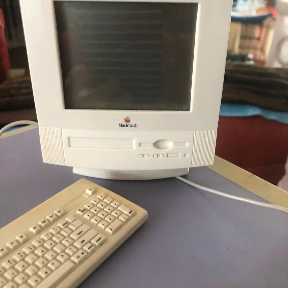 Working - Vintage American Girl Mini Macintosh, Desk, Chair, Mouse Pad Complete